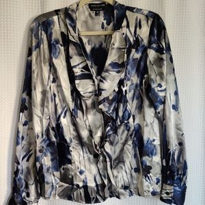 Jones New York Silk Fun Pattern Blouse